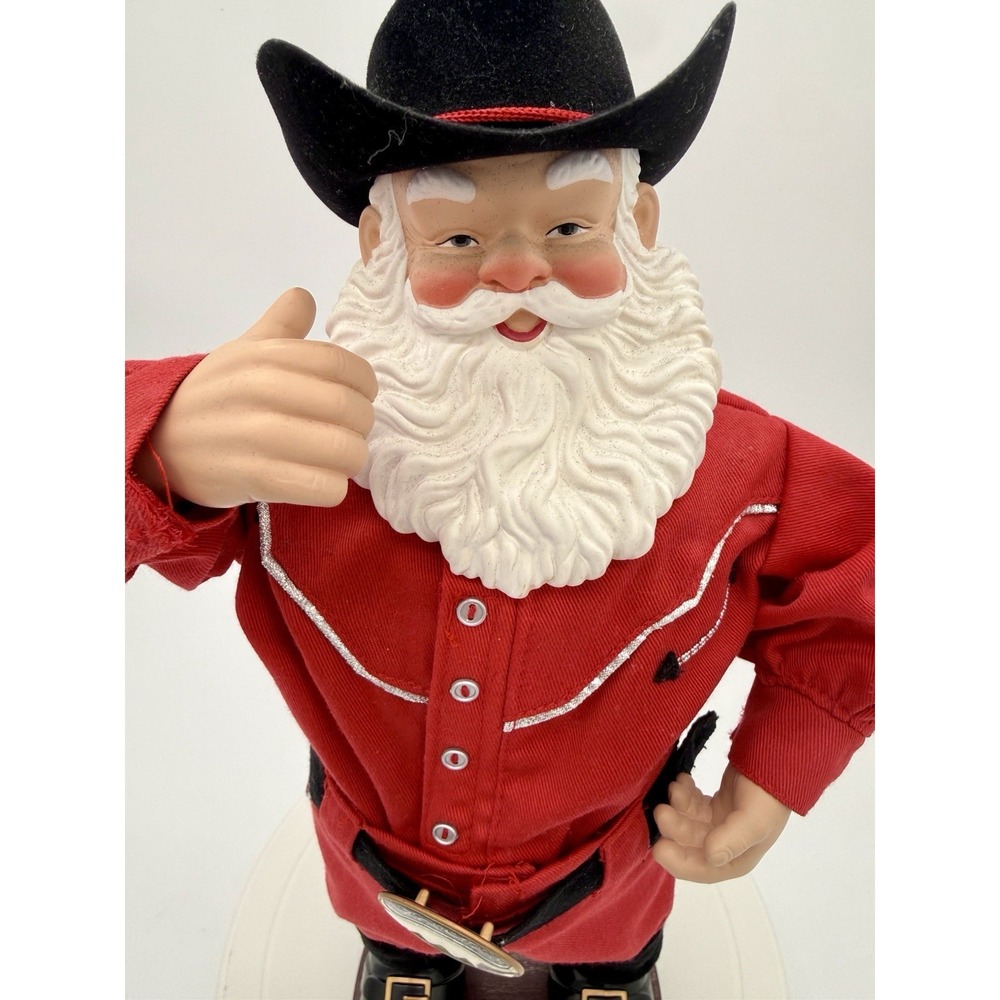 Vintage 1998 Christmas Fantasy Ltd Cowboy Santa Western 16"‎ *READ* Holly Jolly - Picture 2 of 16